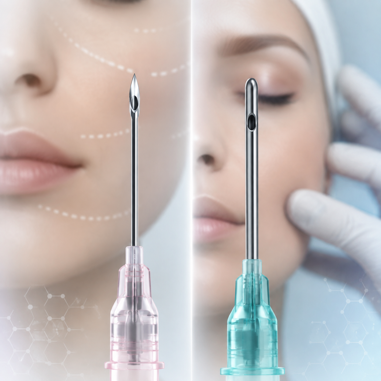 needle or cannula: how is the injection tool selected