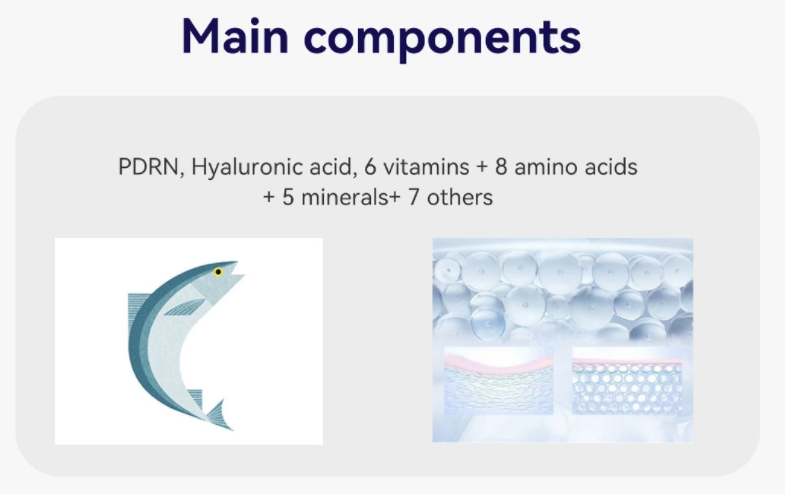 Ingredients of Mesocel PDRN Salmon DNA Skin Care Injection